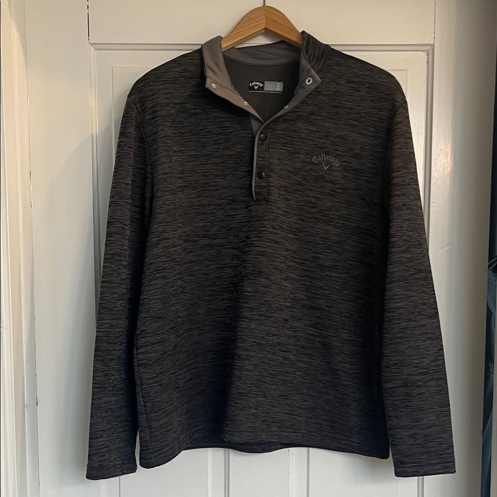 Callaway Charcoal Button-Up Pullover Men’s Size Medium